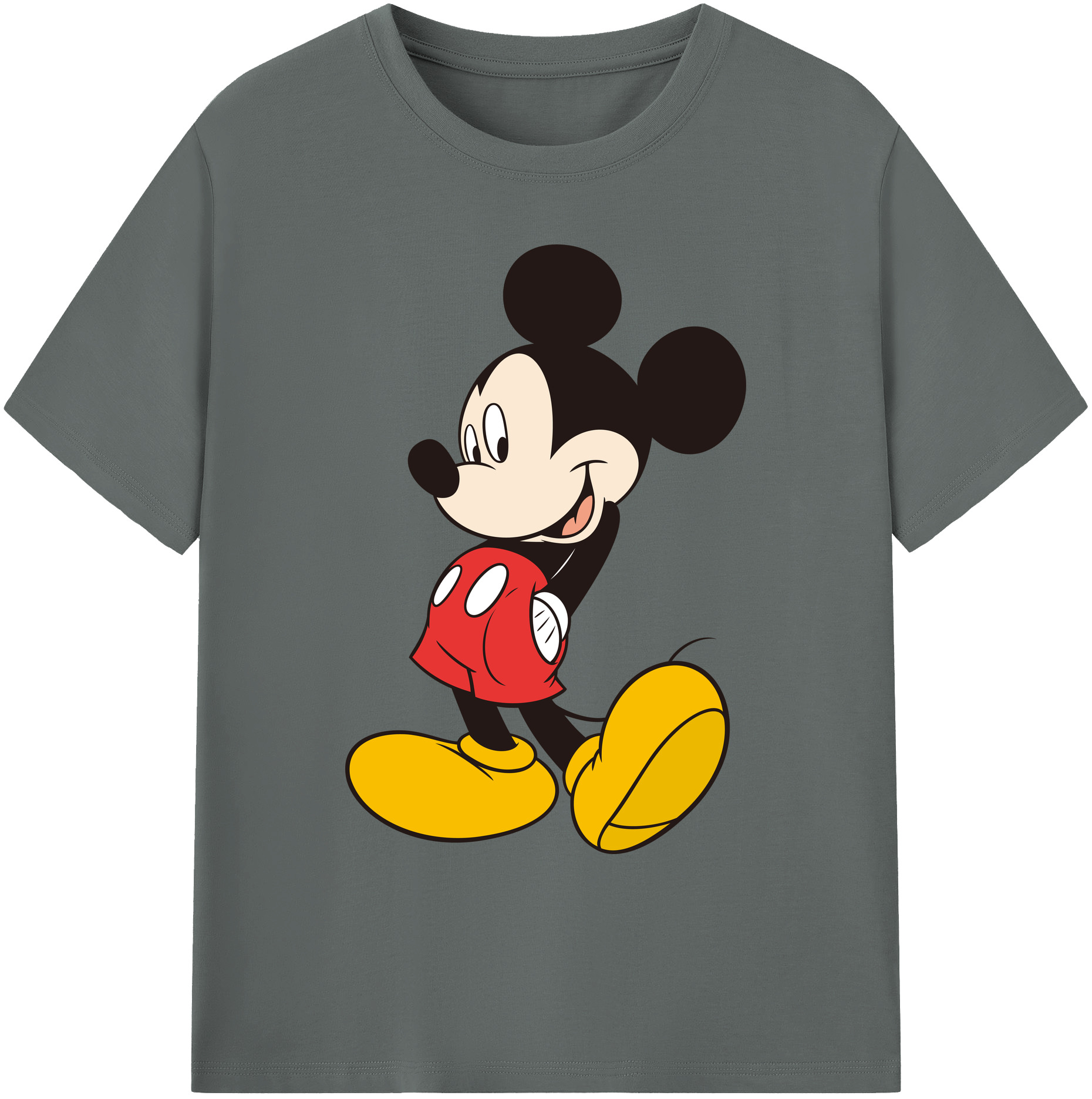 （画像用） ミッキーマウス Mickey Mouse 綿100％ メンズ半袖Tシャツ｜肌触りやわらか＆通気性